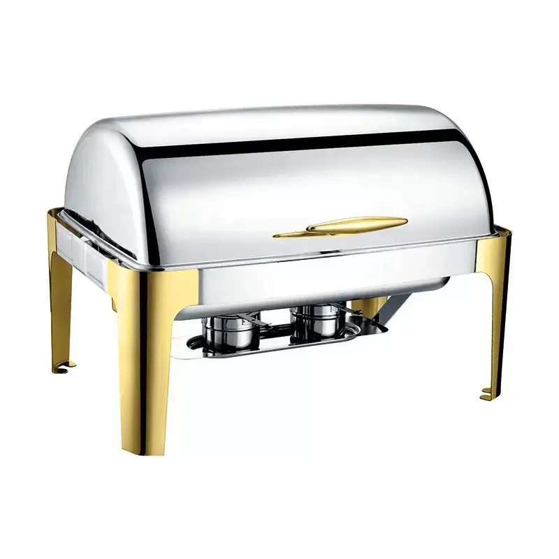 Wholesale Commercial Chafer Buffet Set Catering Food Warmer Roll Top Chafer Dish Buffet Set Buffet Equipment
