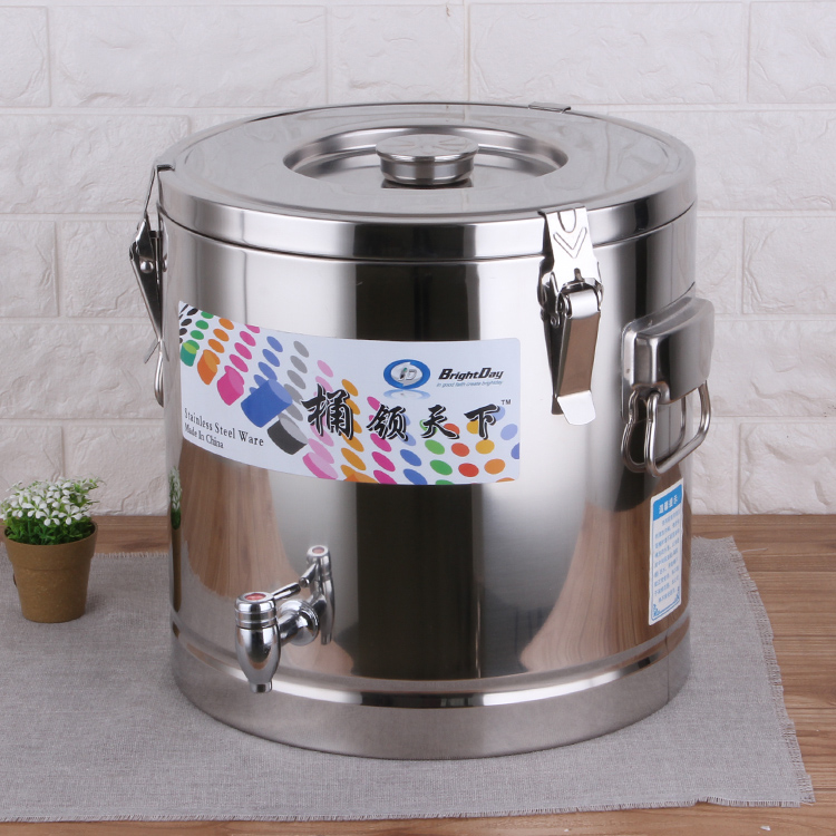 Commercial Stainless Steel Hotel Insulated Container Storage Tools Thermos Double Wall Big Stock Soup Pot Insulation Barrel