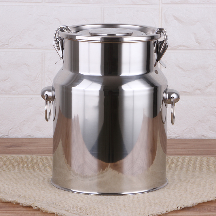 High Quality Bucket Metal Pot Milk Barrel with Seal Cover Containers Stainless Steel  with Lid and Handle