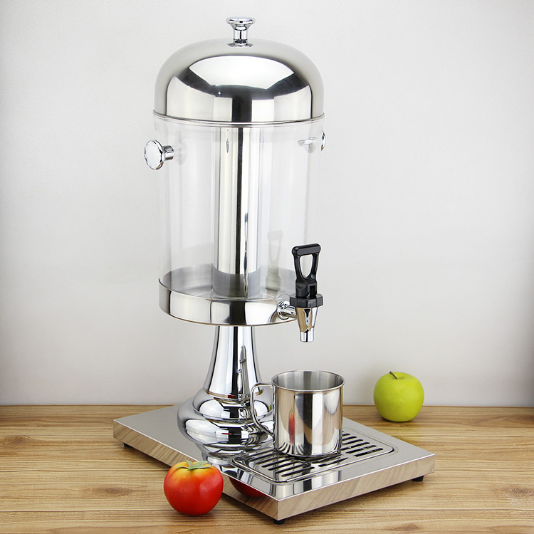 Juice Dispenser Glass Large Dispenser  Machine Stainless Steel Hotel Juice & Milk Bucket for Buffet & Drink Service