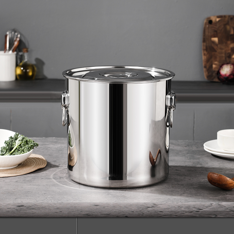 Super Quality Stainless Steel 410/201/304 Seal Beer Barrel Commercial Cooking Pot Wine Barrel Stock Soup Pot