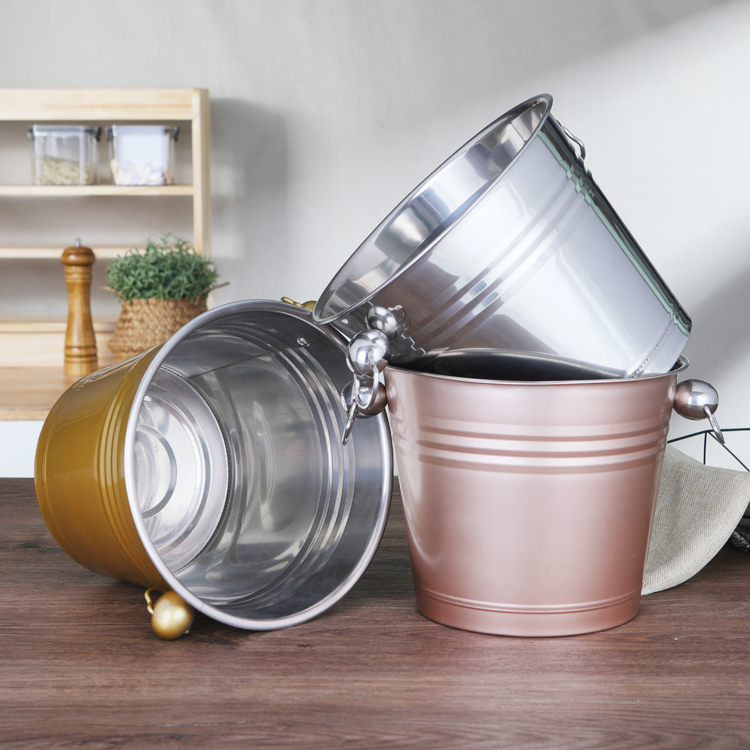 Factory Price Custom Wine Beverages Coolers bar Accessory champagne Cooler Ice Bucket Stainless Steel Ice Bucket